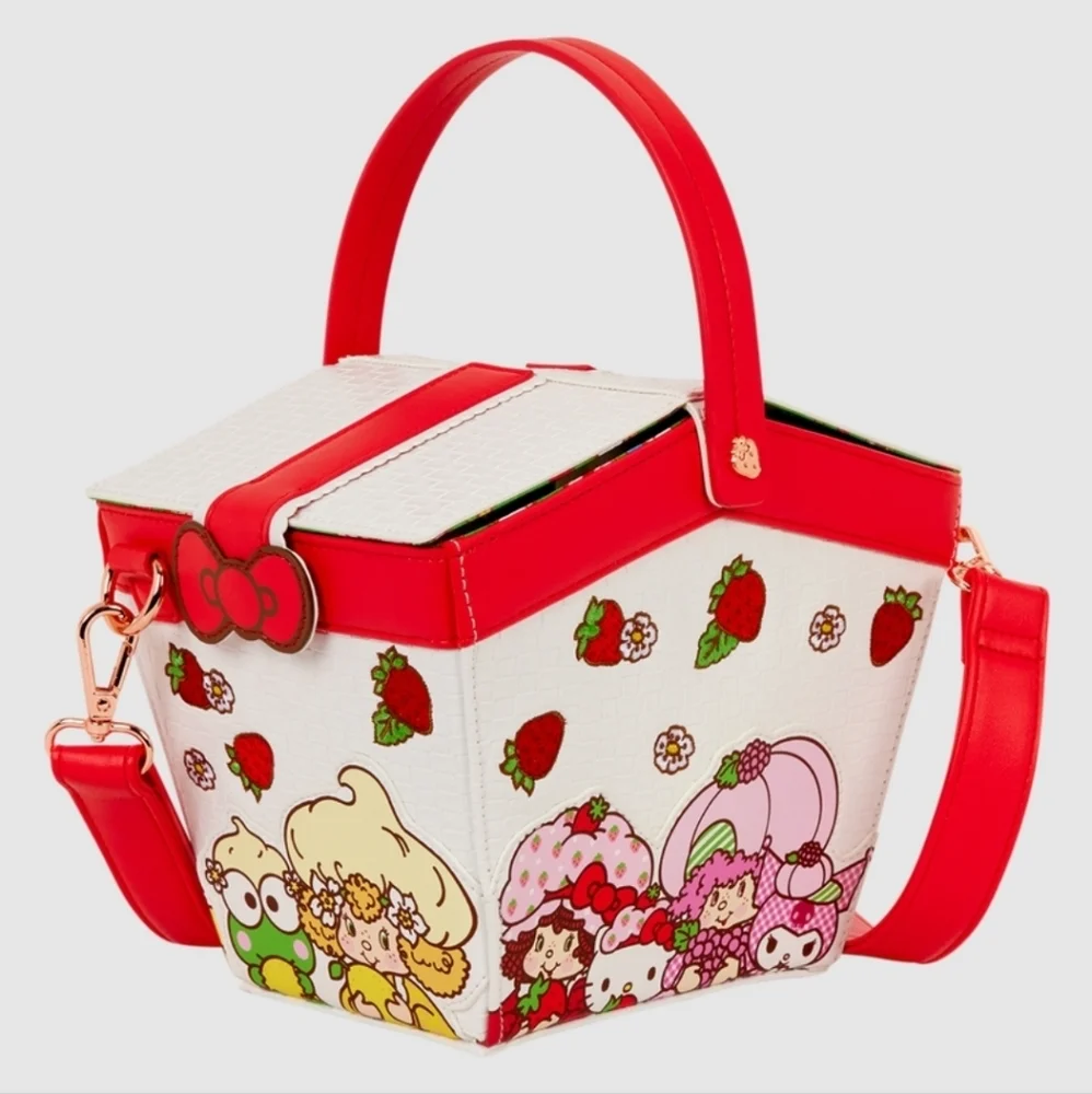 NWT Loungefly Hello Kitty & Friends x Strawberry Shortcake Crossbody Bag - Picture 1 of 5